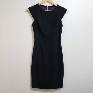 Ted Baker London Black Fitted Dress Cap Sleeve